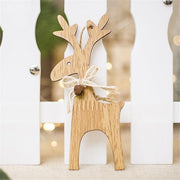Christmas Deer Wooden Pendants Ornaments for Xmas Tree DIY Ornament Christmas Party Decorations Kids Gift hanging drop ornaments - Sunny Side Store
