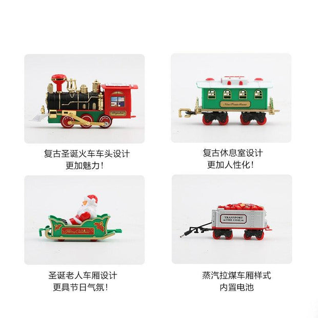 Christmas Electric Rail Car Toys Train Track Musical Christmas Tree Decoration Railway Set Children'S Kids Toys Gift - Sunny Side Store