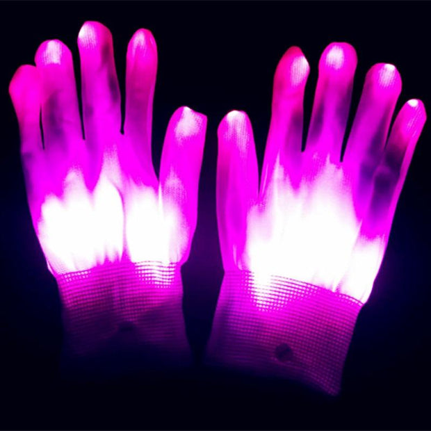 Christmas Gift Halloween Colorful Glove Rainbow Glove LED Glove Fluorescent Dance Glove eprolo