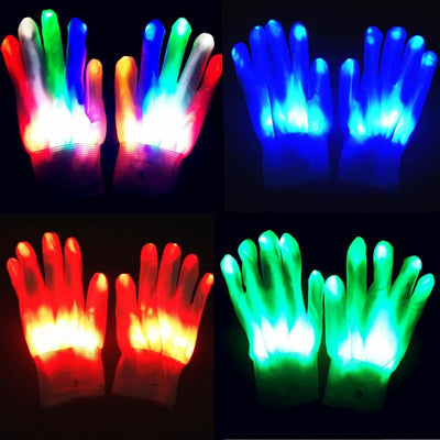 Christmas Gift Halloween Colorful Glove Rainbow Glove LED Glove Fluorescent Dance Glove eprolo