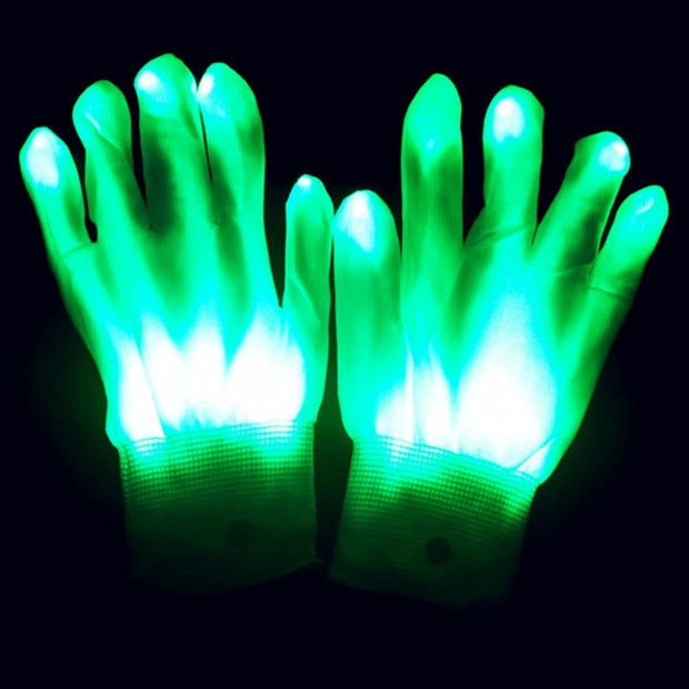 Christmas Gift Halloween Colorful Glove Rainbow Glove LED Glove Fluorescent Dance Glove eprolo