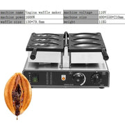 Commercial Electric 3pcs Vagina Waffle Maker Pussy Waffle Making Machine Ice Cream Filled Waffle Cone Maker Iron Plat - Sunny Side Store Sunny Side Store  150.00