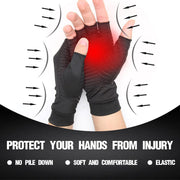 Compression Arthritis Glove Unisex Joint Pain Relief Half Finger Brace - Sunny Side Store