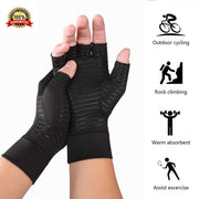 Compression Arthritis Glove Unisex Joint Pain Relief Half Finger Brace - Sunny Side Store