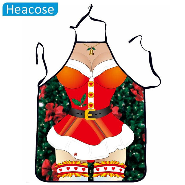 Creative Christmas apron Navidad pinafore couple sexy uniforms temptation dress Christmas decoration for home new year gifts - Sunny Side Store