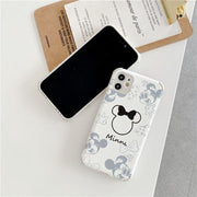 Cute Mickey Mouse suitable for iphone12 / 11pro mobile phone case Minnie skin Apple 7 / 8 protective case - Sunny Side Store