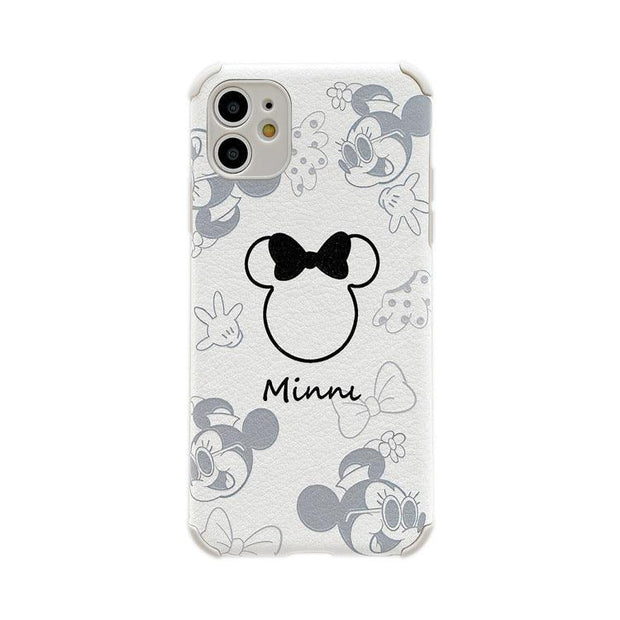 Cute Mickey Mouse suitable for iphone12 / 11pro mobile phone case Minnie skin Apple 7 / 8 protective case - Sunny Side Store