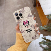 Cute Mickey suitable for iphone13pro mobile phone case full package Apple 8p / 12 dispersed Minnie 11 protective case XR eprolo