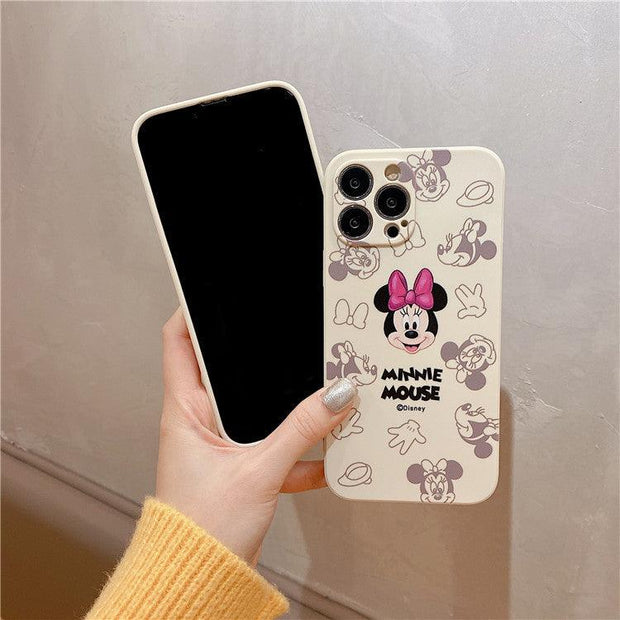 Cute Mickey suitable for iphone13pro mobile phone case full package Apple 8p / 12 dispersed Minnie 11 protective case XR eprolo