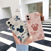 Cute scattered Mickey Minnie Suitable for Apple 12pro Mobile Phone Case iPhone 11 / 8plus Silicone Soft Sover X eprolo