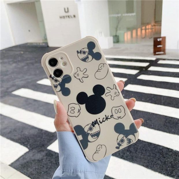 Cute scattered Mickey Minnie Suitable for Apple 12pro Mobile Phone Case iPhone 11 / 8plus Silicone Soft Sover X eprolo