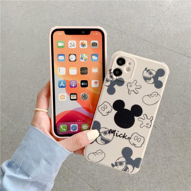 Cute scattered Mickey Minnie Suitable for Apple 12pro Mobile Phone Case iPhone 11 / 8plus Silicone Soft Sover X eprolo