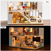 CUTEBEE DIY DollHouse Miniature Doll House With Furniture Kit Wooden House Miniaturas Toys For Children New Year Christmas Gift - Sunny Side Store Sunny Side Store  40.90