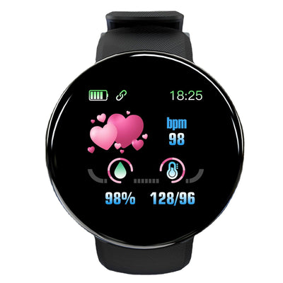 D18 Smart Bracelet Color Round Screen Heart Rate Blood Pressure Sleep Monitoring Pedometer Sports Encyclopedia Star Smart Watch eprolo