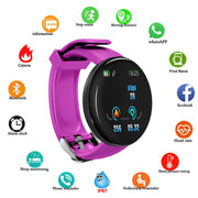 D18 Smart Bracelet Color Round Screen Heart Rate Blood Pressure Sleep Monitoring Pedometer Sports Encyclopedia Star Smart Watch eprolo