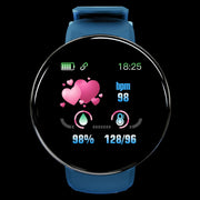 D18 Smart Bracelet Color Round Screen Heart Rate Blood Pressure Sleep Monitoring Pedometer Sports Encyclopedia Star Smart Watch eprolo
