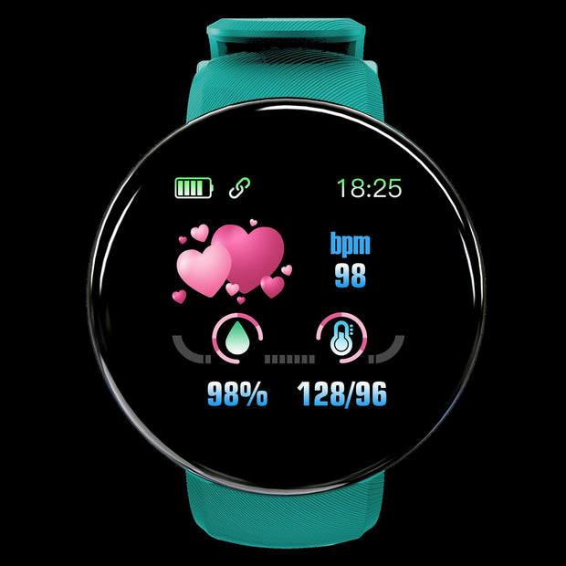 D18 Smart Bracelet Color Round Screen Heart Rate Blood Pressure Sleep Monitoring Pedometer Sports Encyclopedia Star Smart Watch eprolo