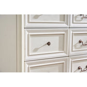 Farmhouse Style 6 Drawer Dresser Chest With Base Wooden Rustic Chest Of Drawers, Storage Dresser Organizer For Bedroom, Living Room, Beautiful Sturdy And Durable