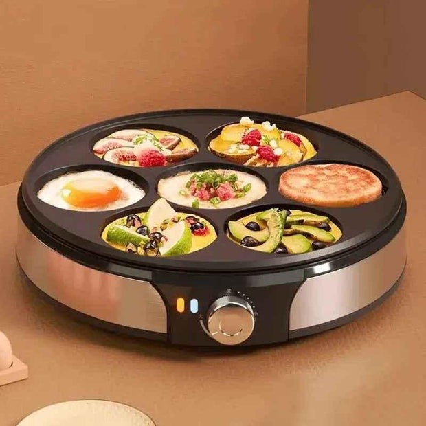 DMWD 220V Electric Crepe Maker Pizza Pancake Baking Pan Non-stick Griddle Chinese Spring Roll Pie Frying Steak Cooker Roaster EU - Sunny Side Store My Store Omelette-plate 38.64