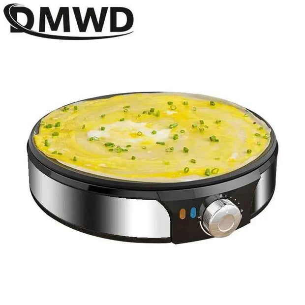 DMWD 220V Electric Crepe Maker Pizza Pancake Baking Pan Non-stick Griddle Chinese Spring Roll Pie Frying Steak Cooker Roaster EU - Sunny Side Store My Store Upgrade-type 31.78