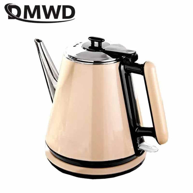 DMWD Household Electric Kettle 1L Tea Maker Classic Coffee Pot Water Boiler Stainless Steel Office Heater Automatic Power Off - Sunny Side Store