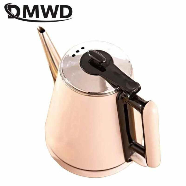 DMWD Household Electric Kettle 1L Tea Maker Classic Coffee Pot Water Boiler Stainless Steel Office Heater Automatic Power Off - Sunny Side Store