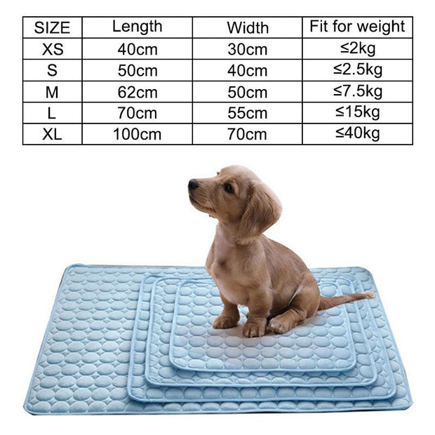 Dog Mat Cooling Summer Pad Mat For Dogs Cat Blanket Sofa Breathable Pet Dog Bed Summer Washable For Small Medium Large Dogs Car - Sunny Side Store