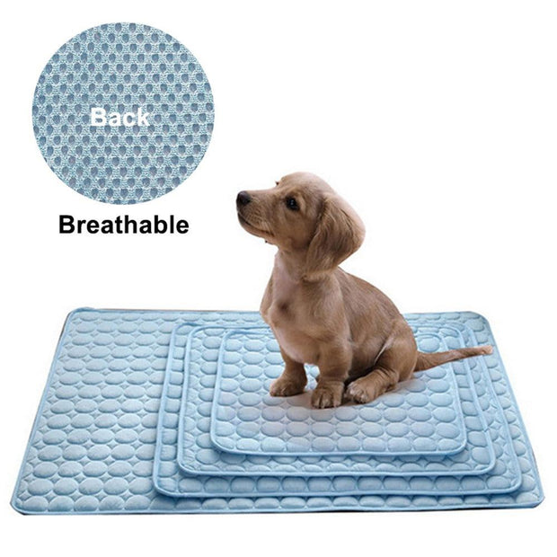 Dog Mat Cooling Summer Pad Mat For Dogs Cat Blanket Sofa Breathable Pet Dog Bed Summer Washable For Small Medium Large Dogs Car - Sunny Side Store