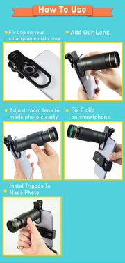 Dragon 36X Mobile Phone Lens Kit With Tripod - Sunny Side Store