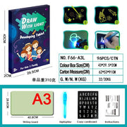 Draw With Light Fun  Glowing Paint Glow Light Tablet Draw With Light Fun And Developing Toy eprolo