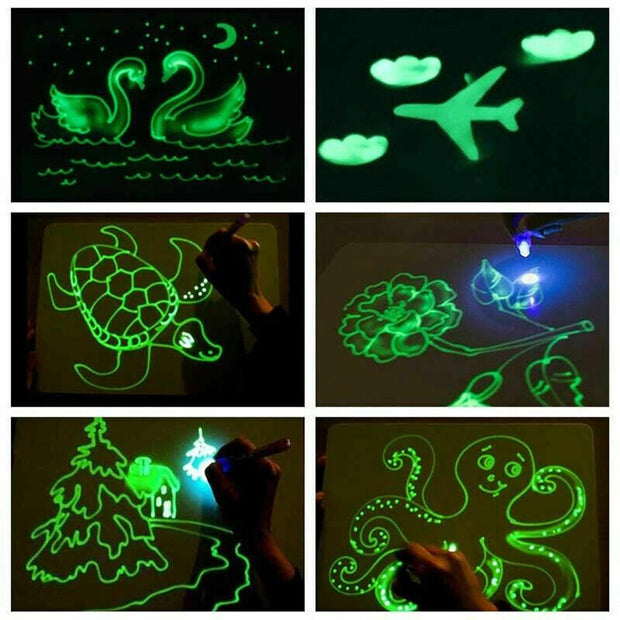 Draw With Light Fun  Glowing Paint Glow Light Tablet Draw With Light Fun And Developing Toy eprolo