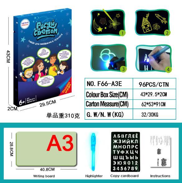 Draw With Light Fun  Glowing Paint Glow Light Tablet Draw With Light Fun And Developing Toy eprolo