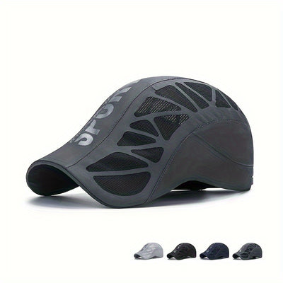 Premium Peaked Cap - Fashionable and Stylish Design, Ultra-Breathable and Moisture-Wicking, Rapid Drying Technology, Lightweight Mesh Panels - Perfect for Casual Outdoor Activities and Sports, Excellent Sun Protection for Face and Neck