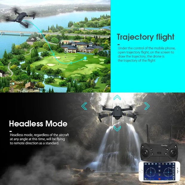 Eachine E58 WIFI FPV With Wide Angle HD 1080P/720P/480P Camera Hight Hold Mode Foldable Arm RC Quadcopter Drone X Pro RTF Dron - Sunny Side Store Sunny Side Store  40.27