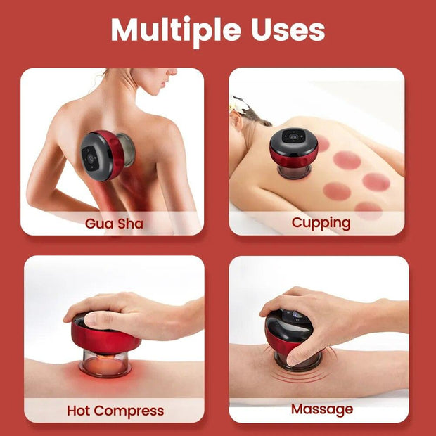 Electric Cupping Massager Vacuum Cupping Massage Body Cups Guasha Scraping Massage Anti-Cellulite Therapy Massager for Body Slim - Sunny Side Store Sunny Side Store  14.71