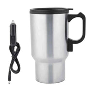 Electric Kettle Car Boiling Pot 12V 450ml Stainless Steel Heating Cup With Car Charge Plug Home Travel Use Milk Tea Thermal Mug - Sunny Side Store My Store Default-Title 11.27