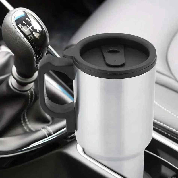 Electric Kettle Car Boiling Pot 12V 450ml Stainless Steel Heating Cup With Car Charge Plug Home Travel Use Milk Tea Thermal Mug - Sunny Side Store My Store  11.27