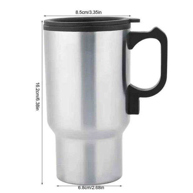 Electric Kettle Car Boiling Pot 12V 450ml Stainless Steel Heating Cup With Car Charge Plug Home Travel Use Milk Tea Thermal Mug - Sunny Side Store My Store  11.27