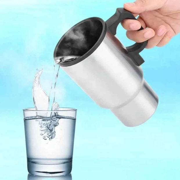 Electric Kettle Car Boiling Pot 12V 450ml Stainless Steel Heating Cup With Car Charge Plug Home Travel Use Milk Tea Thermal Mug - Sunny Side Store My Store  11.27