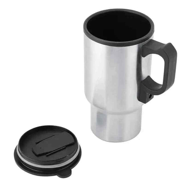 Electric Kettle Car Boiling Pot 12V 450ml Stainless Steel Heating Cup With Car Charge Plug Home Travel Use Milk Tea Thermal Mug - Sunny Side Store My Store  11.27