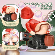 Electric Santa Claus Bubbles Machine Blowing Bubbles Music Light Entertainment Toy Prank Funny Ornament Christmas Gifts Christmas Decorations eprolo