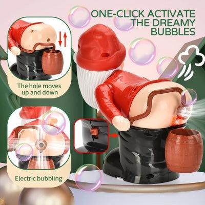 Electric Santa Claus Bubbles Machine Blowing Bubbles Music Light Entertainment Toy Prank Funny Ornament Christmas Gifts Christmas Decorations eprolo