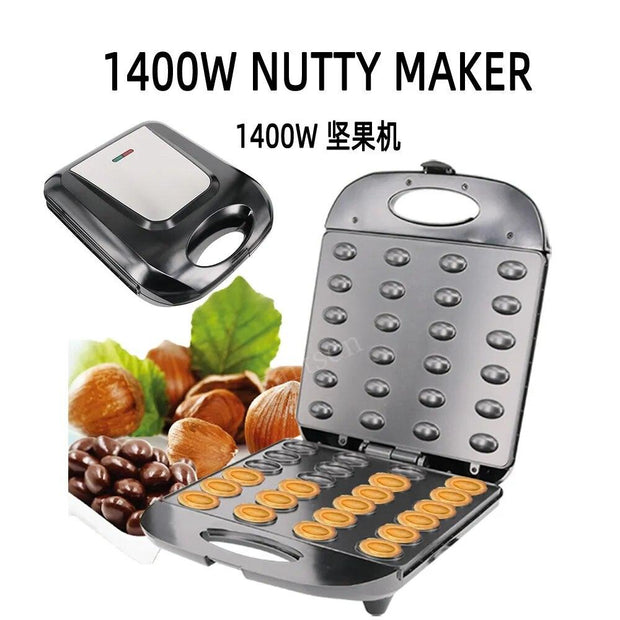 Electric Walnut Cake Maker Automatic Mini Nut Waffle Bread Baking Machine Bakeware Sandwich Iron Toaster Breakfast Pan Oven - Sunny Side Store Sunny Side Store  21.45