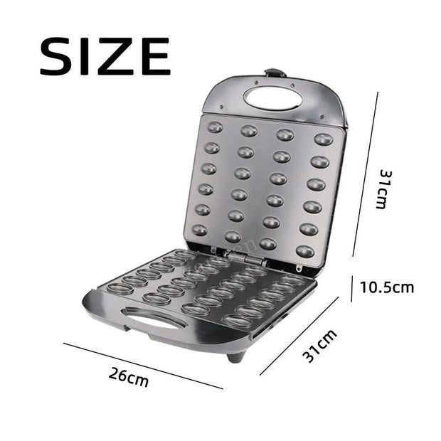 Electric Walnut Cake Maker Automatic Mini Nut Waffle Bread Baking Machine Bakeware Sandwich Iron Toaster Breakfast Pan Oven - Sunny Side Store Sunny Side Store  21.45