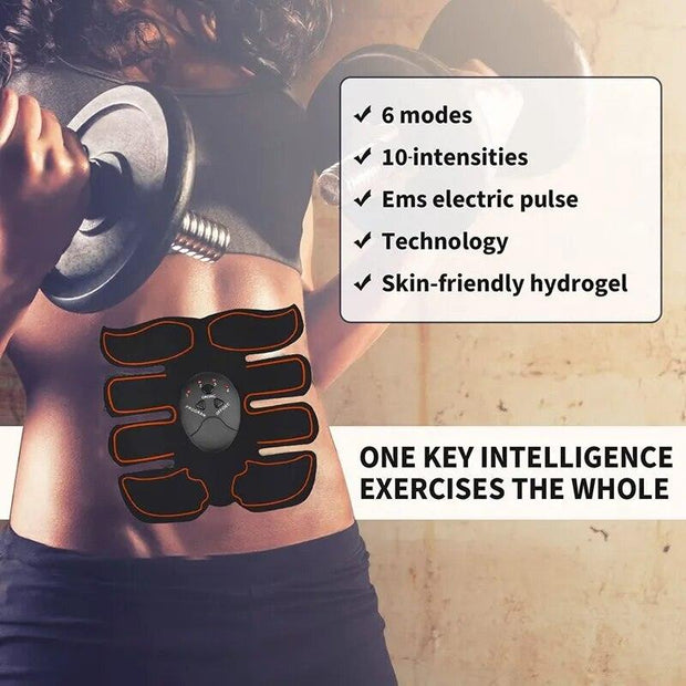 Electric Wireless Muscle Stimulator EMS 8 Pack Abdominal ABS Stimulator Fitness Body Slimming Massager - Sunny Side Store Sunny Side Store  5.18