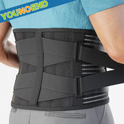 Elstiac Lumbar Back Belt Waist Support Trainer Adjustable Lumbar Pad with 6 Stays Abdominal Binder Fitness Gym Belts Women Men - Sunny Side Store Sunny Side Store  13.43