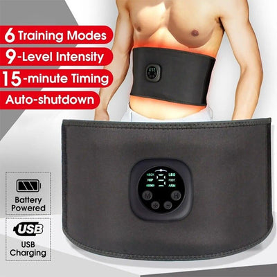 EMS Electric Abdominal Body Slimming Belt Waist Band Smart Abdomen Muscle Stimulator Abs Muscle Fitness Vibration Belly Trainer - Sunny Side Store Sunny Side Store  14.75