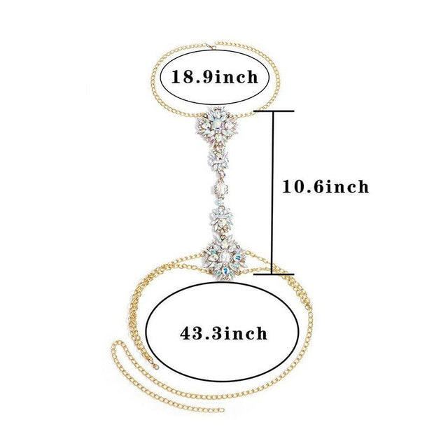 Exaggerated jewelry, fashionable diamond inlay, luxurious body chain, personalized women's jewelry eprolo