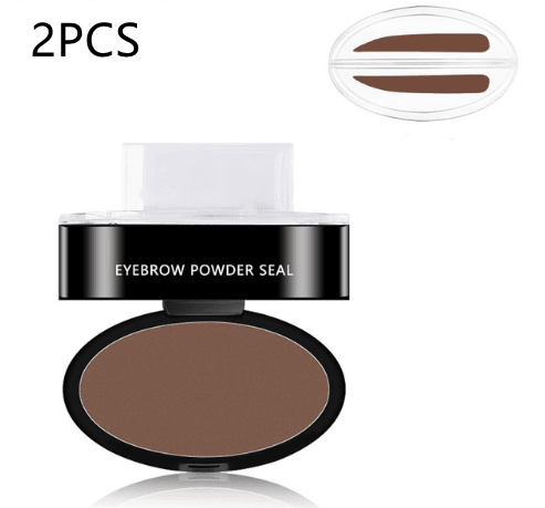 Eyebrow Powder Stamp Tint Stencil Kit Cosmetics Professional Makeup Waterproof Eye Brow Stamp Lift Eyebrow Enhancers Stencil Kit - Sunny Side Store