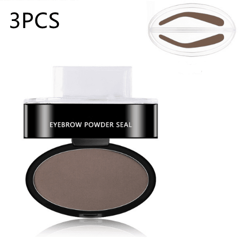 Eyebrow Powder Stamp Tint Stencil Kit Cosmetics Professional Makeup Waterproof Eye Brow Stamp Lift Eyebrow Enhancers Stencil Kit - Sunny Side Store